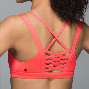 Lululemon Hot To Street Bra Electric Coral 6